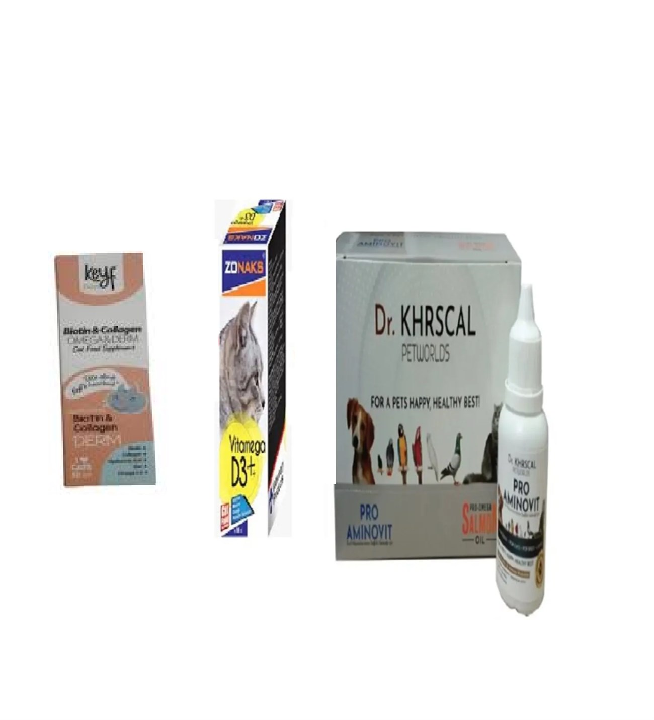 Kedi Vitamin Set (Kediler İçin Biotin -Collagen 50 ml  Kediler İçin VİTMAMİN + D3 )